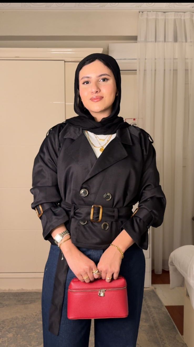 TK Double-Breasted Belted Trench Jacket