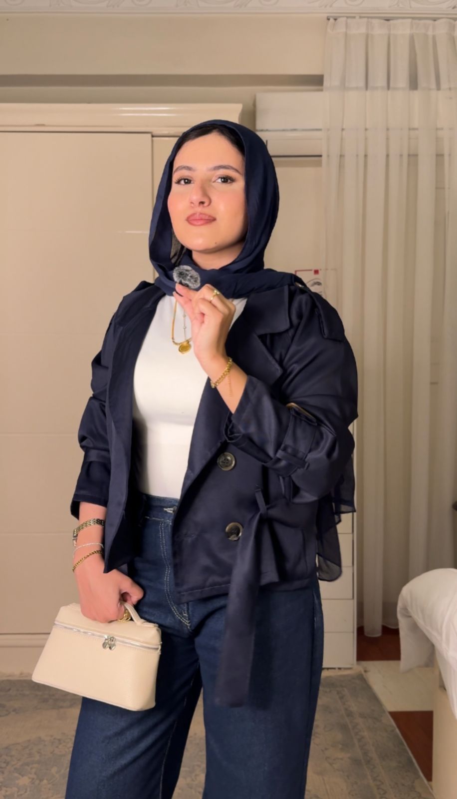 TK Double-Breasted Belted Trench Jacket