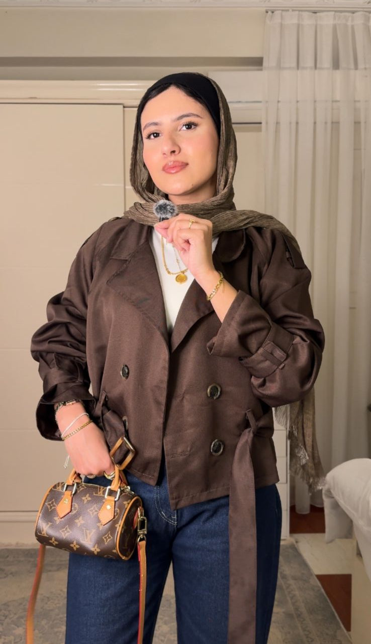 TK Double-Breasted Belted Trench Jacket